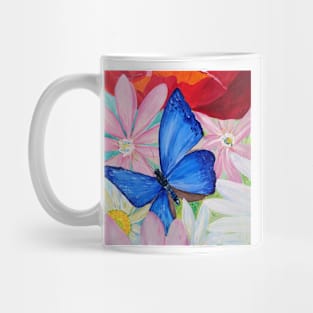 blue butterfly Mug